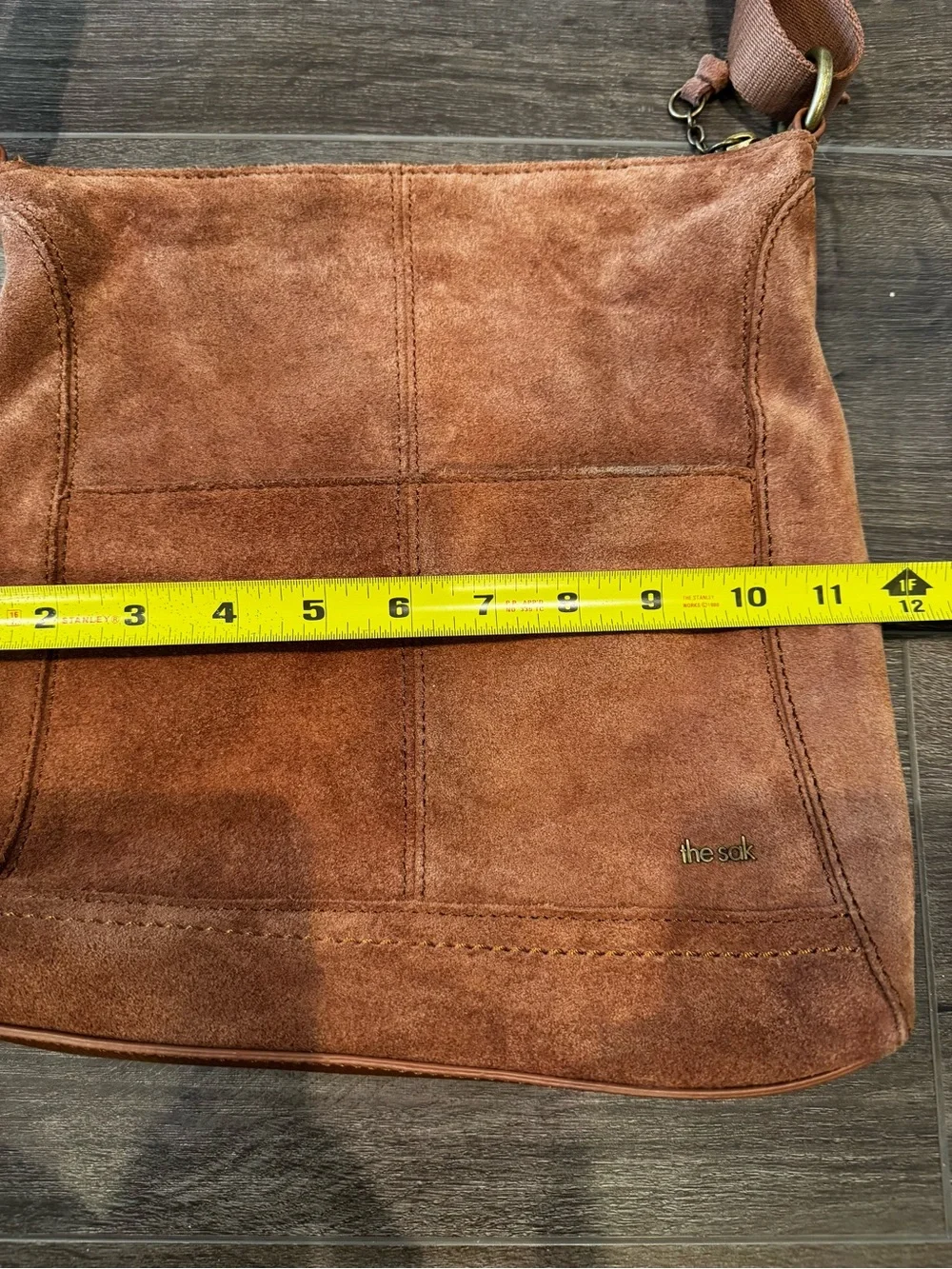 The Sak leather Suede feel Crossbody Shoulder Bag in Rust, new no tags
